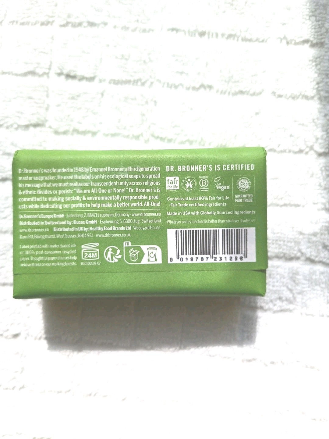 Dr Bronner’s Limited-Edition Green Tea Magic Bar Soap 2 – 5oz Bars