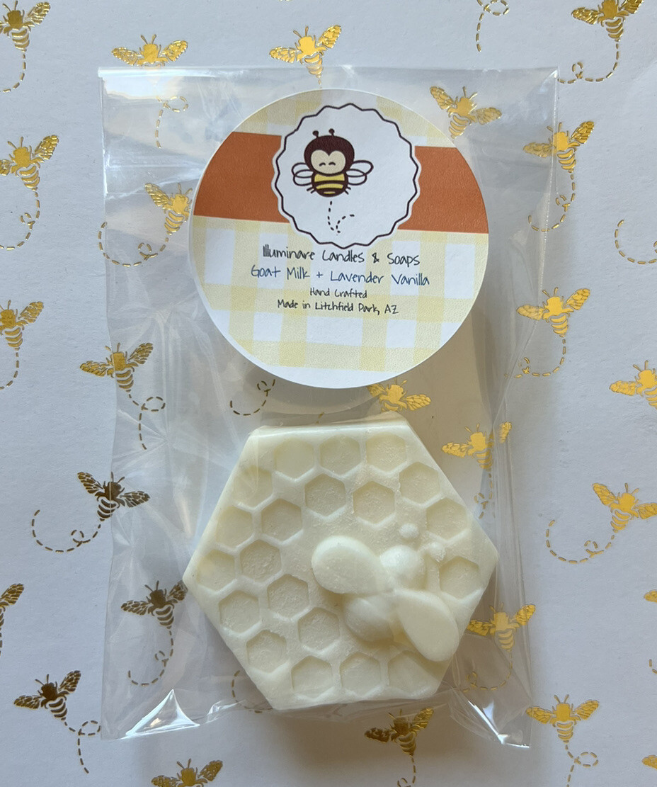 Set of 4 Natural Honeycomb-Shaped Goat Milk Soap Bars – Handmade Skincare