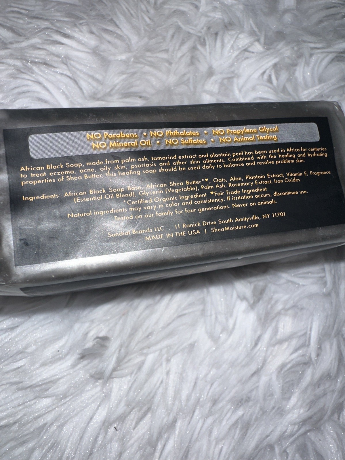 Shea Moisture African Black Soap with Shea Butter severely dry troubled skin NEW