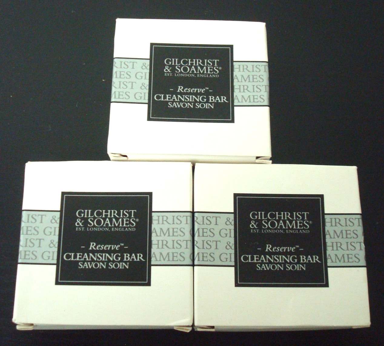 3 Boxes Gilchrist & Soames Reserve Cleansing Bar Soap 1.5 oz Each