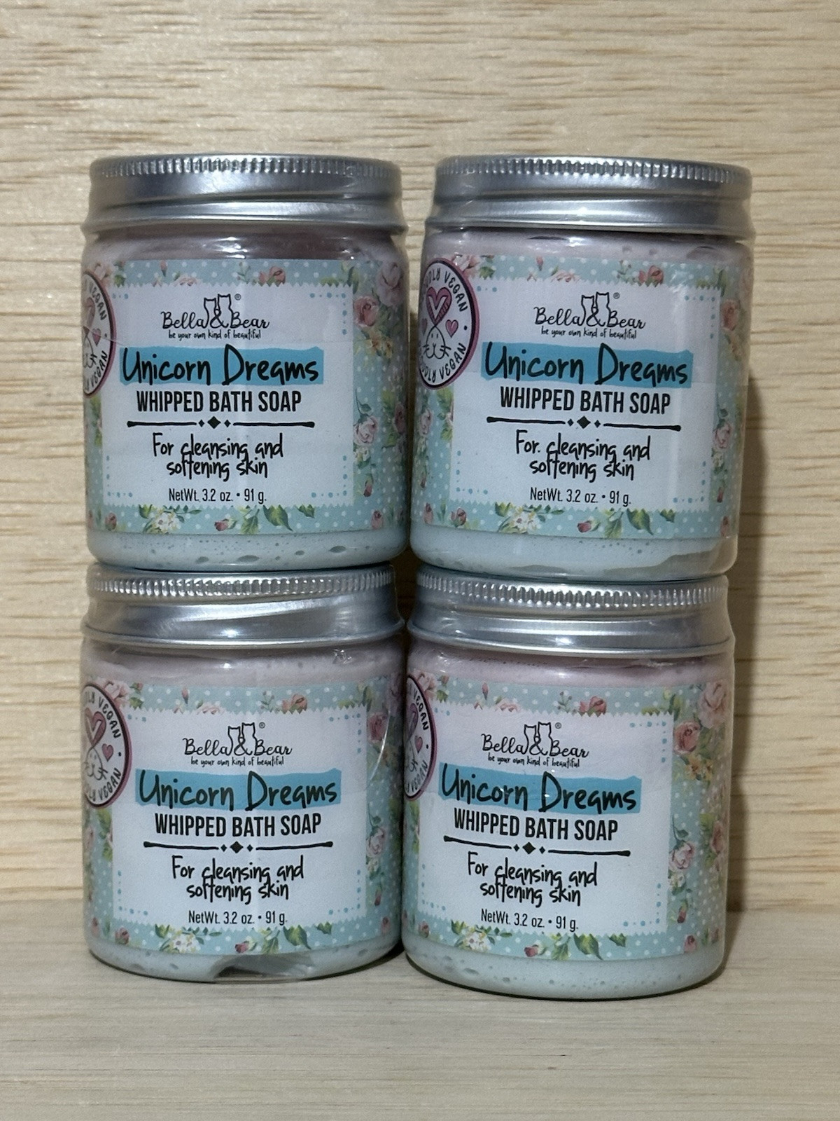 4-Bella & Bear Unicorn Dreams – Whipped Bath Soap For Cleansing & Softening Skin