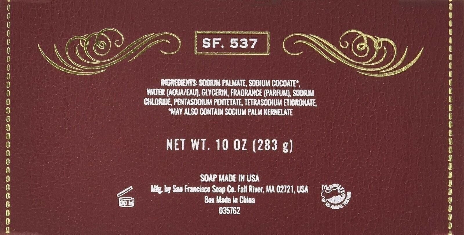 San Francisco Soap Company Revitalizing Man Bar, Maroon, Exotic Musk & Sandal…