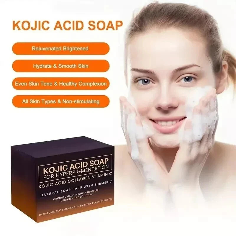 2 Pack Kojic Acid Soap Brighten Skin Tone Fade Dark Spots For All Skin Types