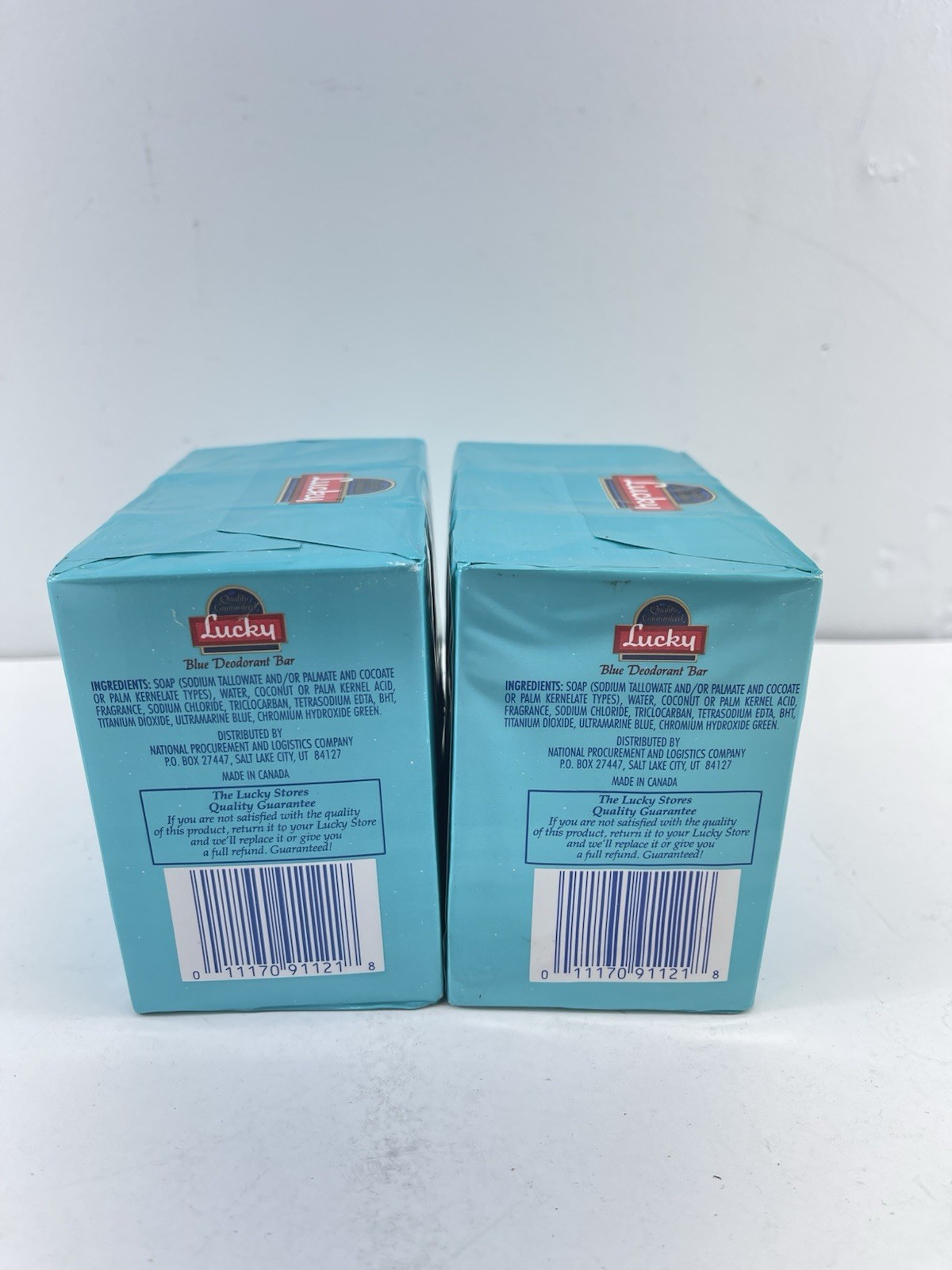 Lot of 2 Vintage Lucky Blue Deodorant Bar Soap 3X5 oz Each
