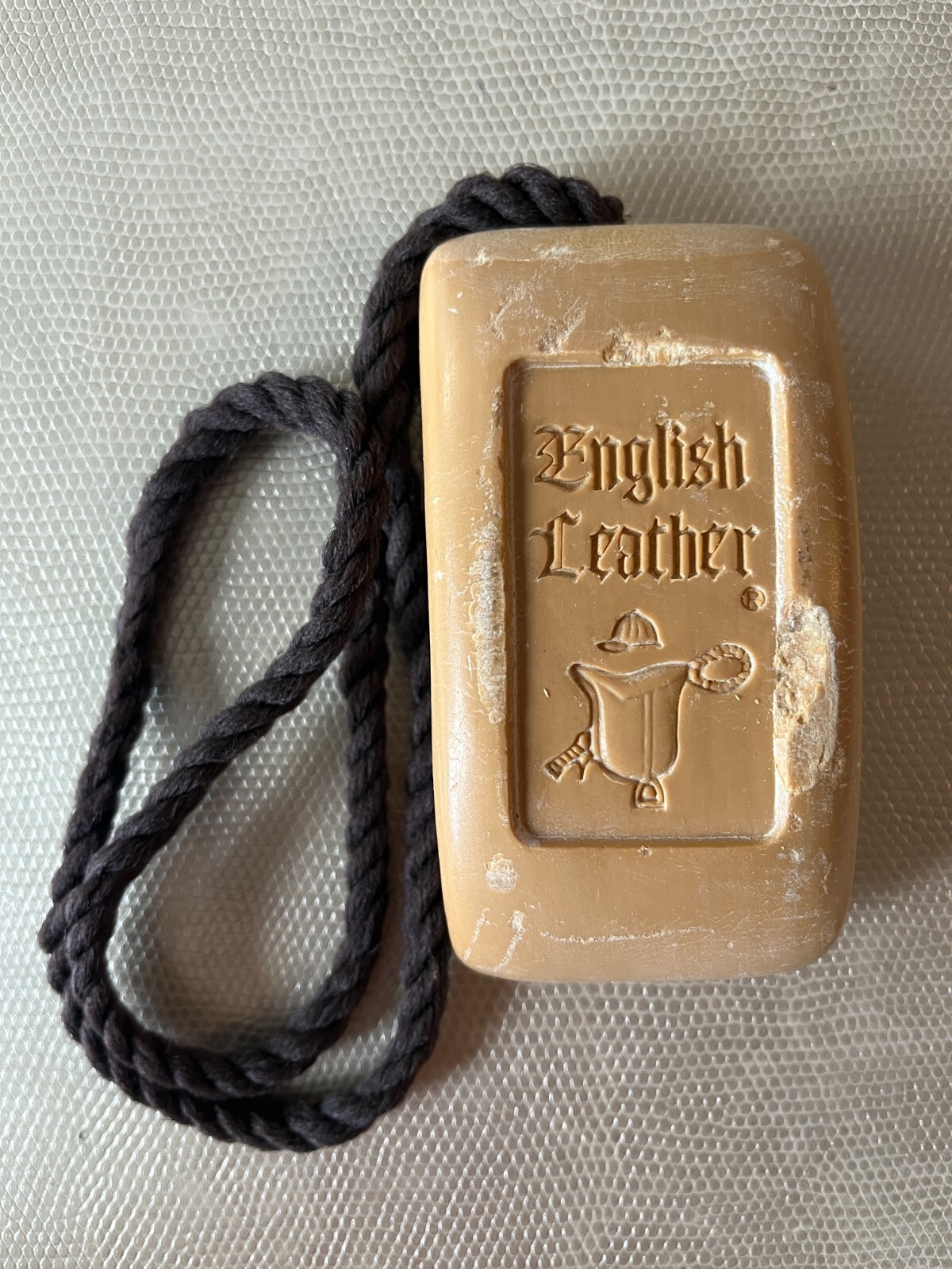 Vintage English Leather Soap on a Rope & Hair Dressing Tube BRAND NEW OLD STOCK