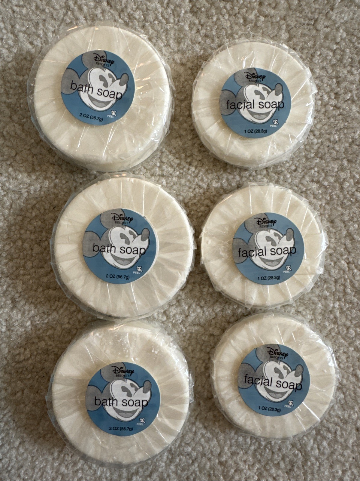 Disney Resorts 3 Bath Soap Bars 3 Facial Soap Bars