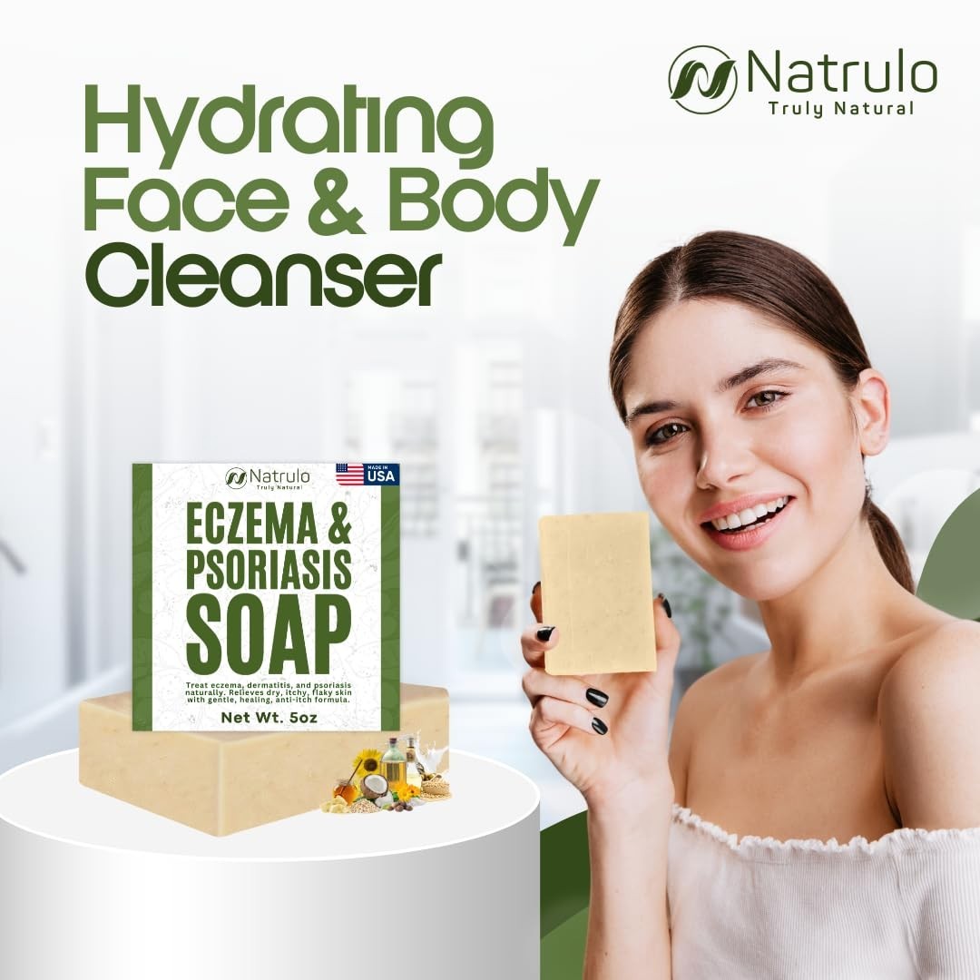 Eczema Soap Bar for Face and Body – All Natural Dermatitis, Psoriasis Treatment