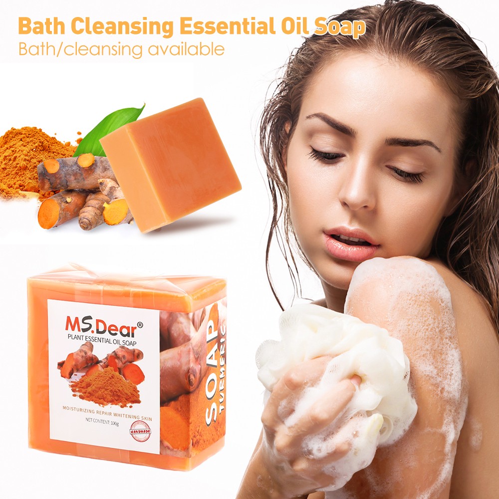 3/2Pcs Turmeric Soap Dark Spots Acne Face & Body Wash Brightening Bleaching Soap