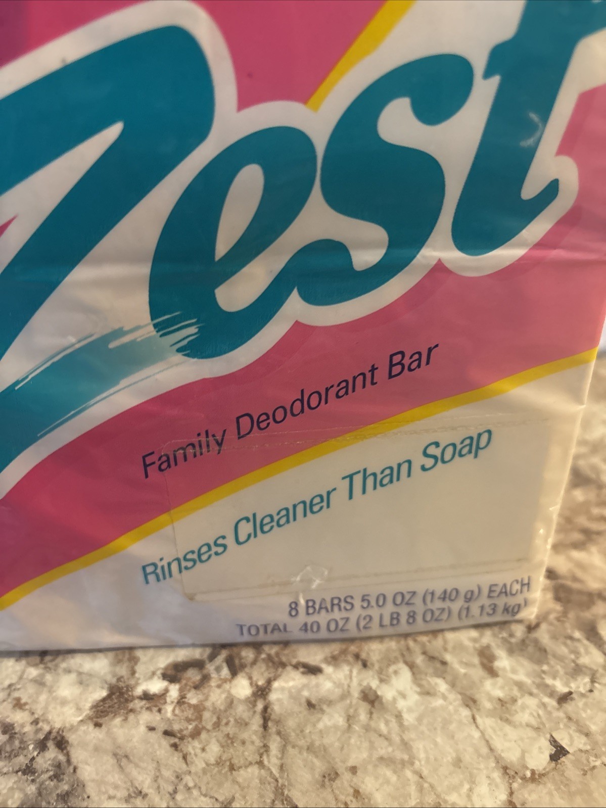 1998 ZEST Whitewater Fresh Deodorant Soap 8x Bath 5 Oz Bars SEALED Movie Prop