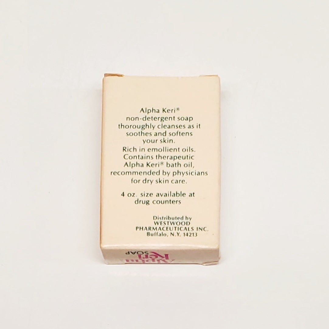 Vintage 80’s Alpha Keri Moisturizing Dry Skin Care Bar Soap 1.5oz – Green- Rare