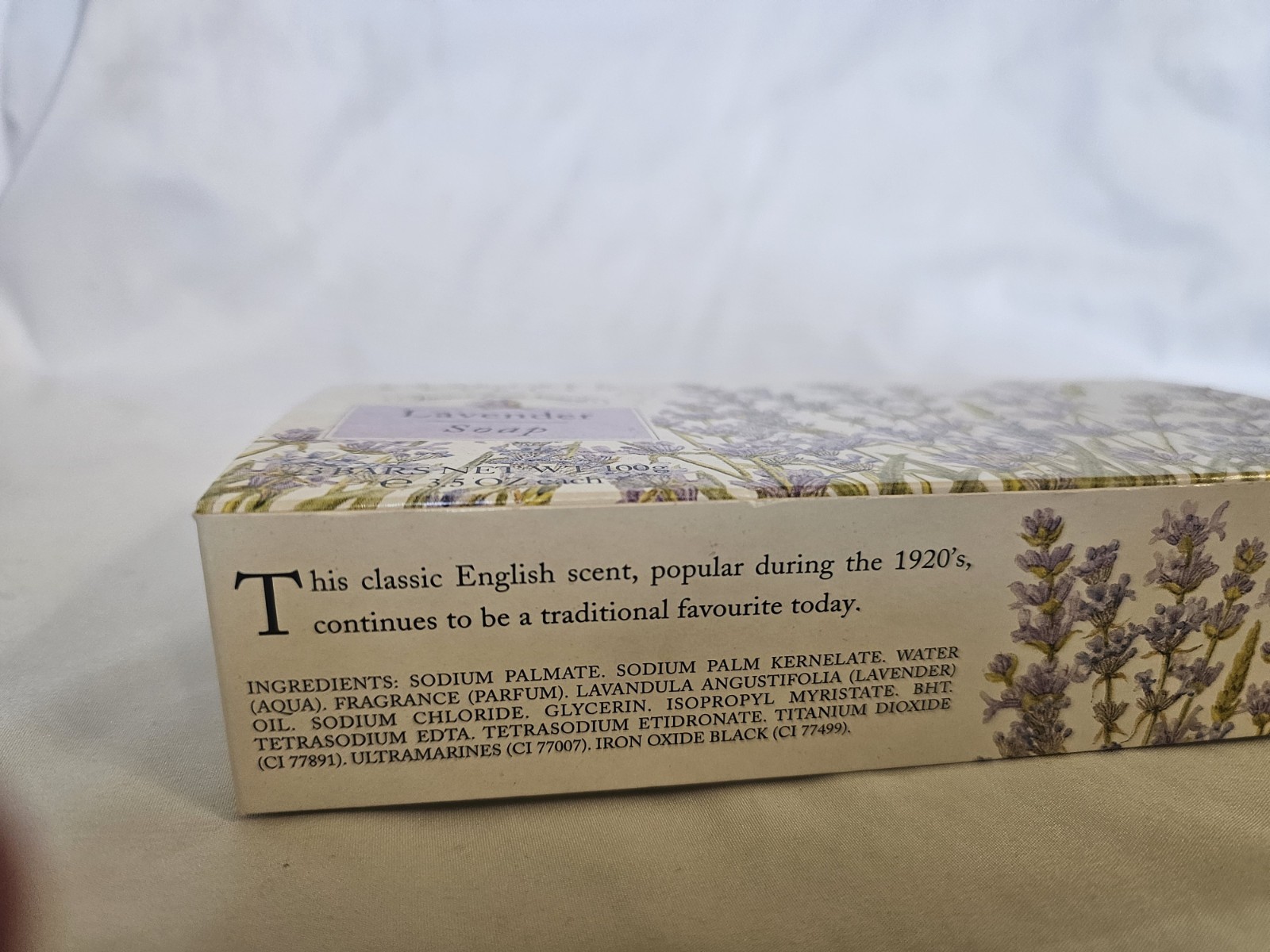 Crabtree & Evelyn Lavender Triple Milled Soap 3 Bars 85g 3oz New