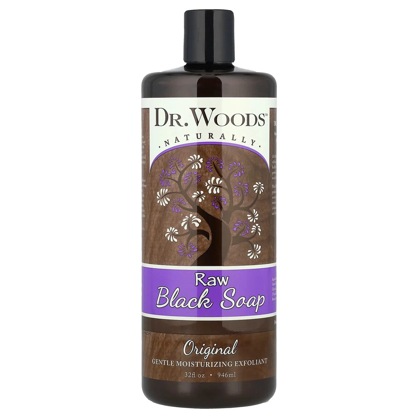 Dr. Woods Raw Black Soap Liquid Original 32 fl.oz Each (Pack of 3)