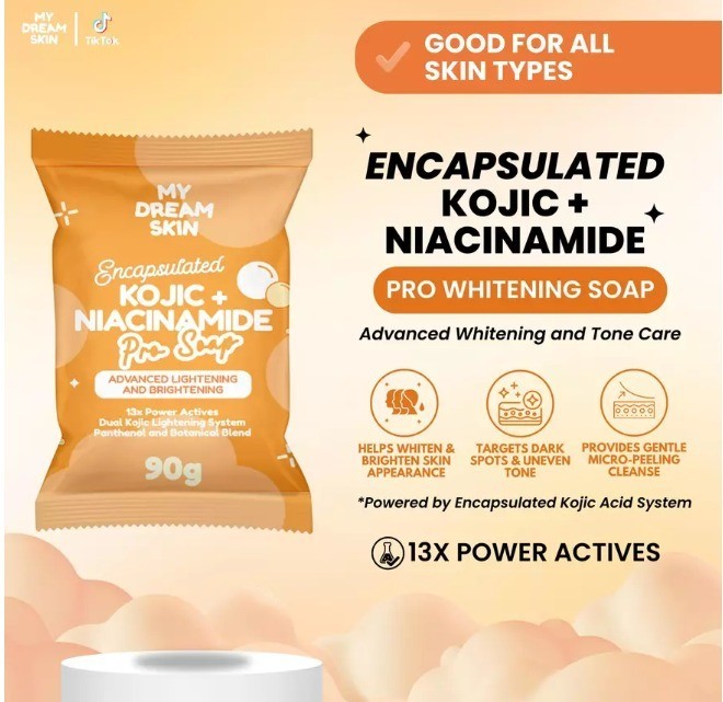 2 pcs My Dream Skin – Kojic + Niacinamide Soap 90 g New Packaging & Big size
