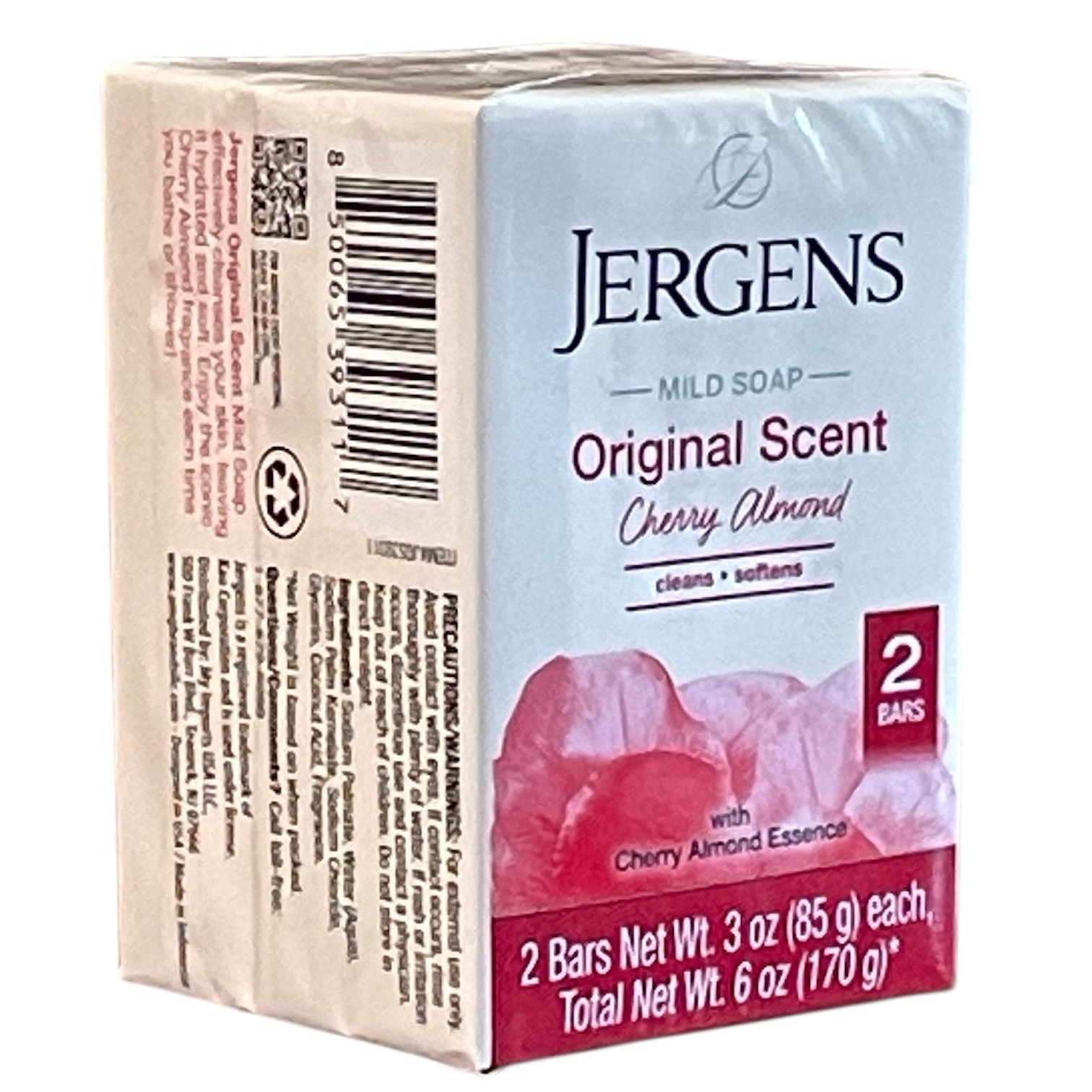 Jergens MILD BAR SOAP Cherry Almond Original Scent (12) 2 Pack 24 Bars Total Lot