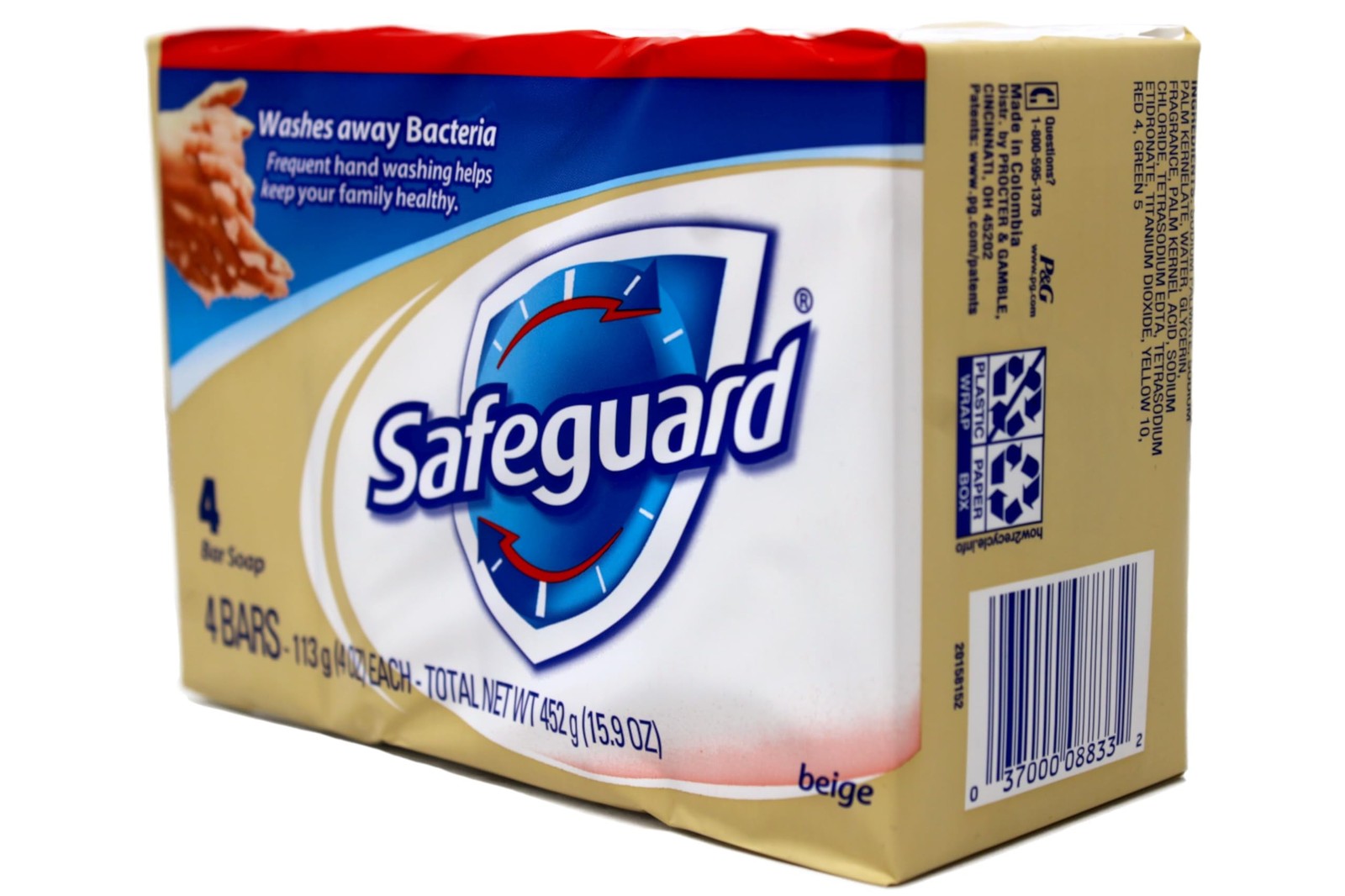 Safeguard Antibacterial Hand Bar Soap 4 Oz, 4 Bars Each, Pack of 8, (32 Total…