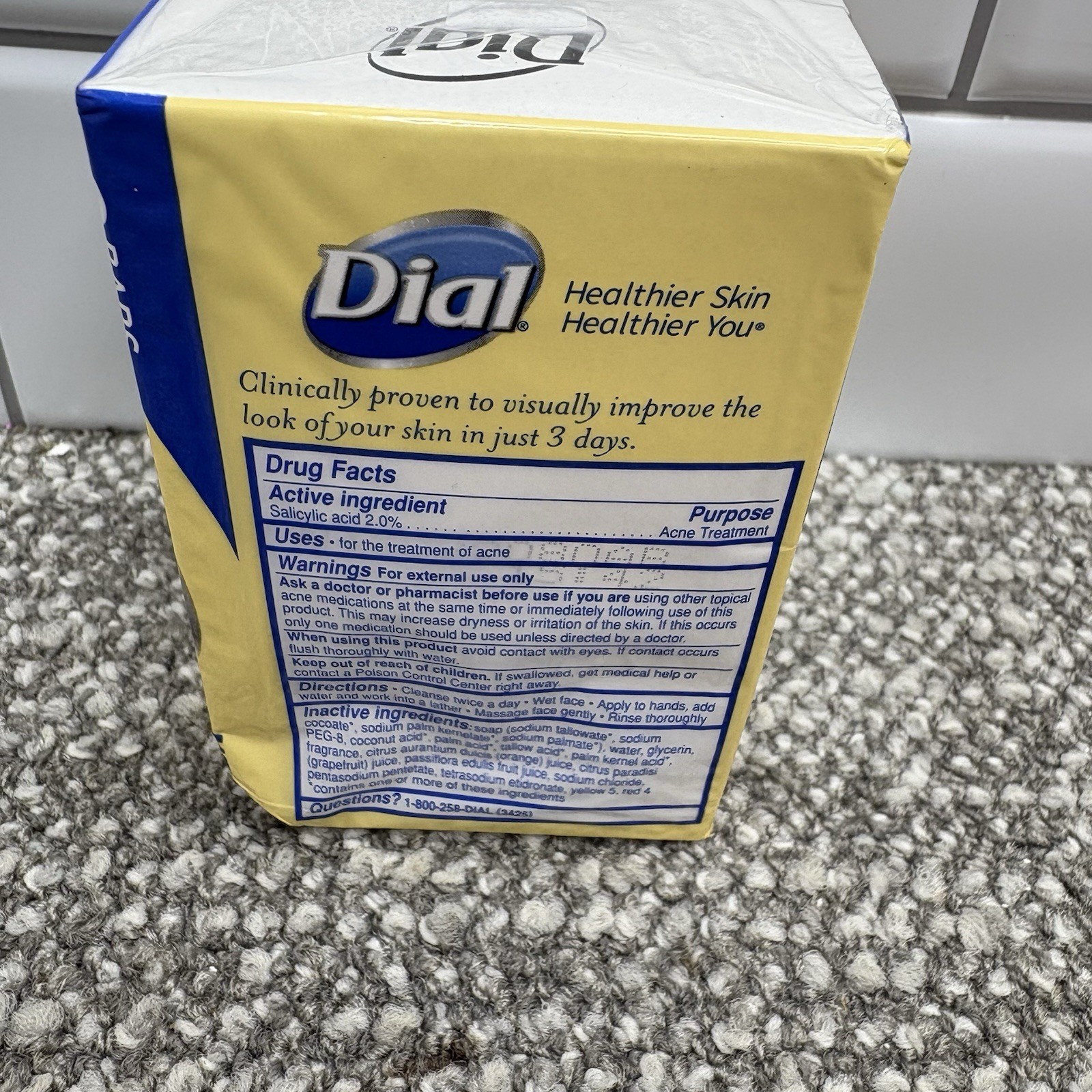 Dial Oil Free Acne Control Deep Cleansing Bar Soap 2 Bars Sealed Discontinued