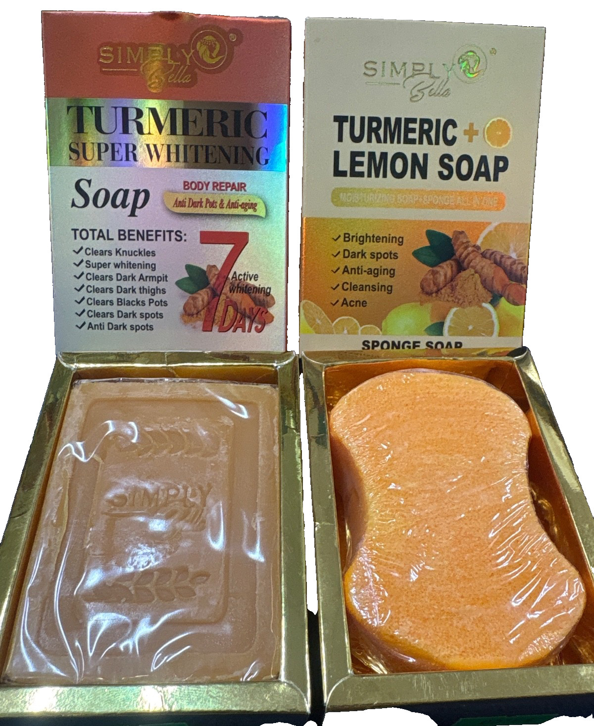 Simply Bella Turmeric Super Skin Whitening + Turmeric lemon soap