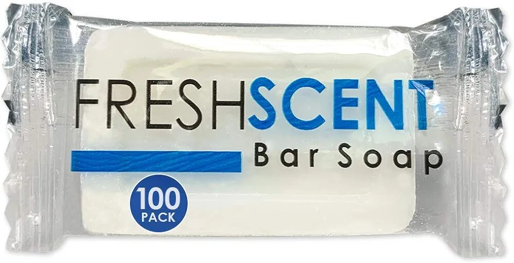 Freshscent 0.5 oz Bar Soap [100 Pack] Hotel Travel Size, Individually Wrapped