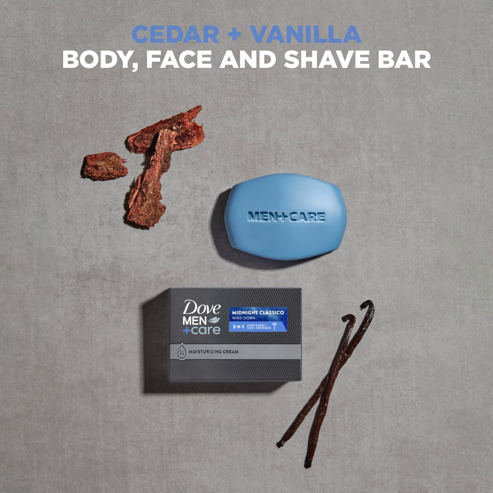 Hydrating Men’s Hand & Body Shave Bar – Midnight Classico, 10 Count, 3.75 oz