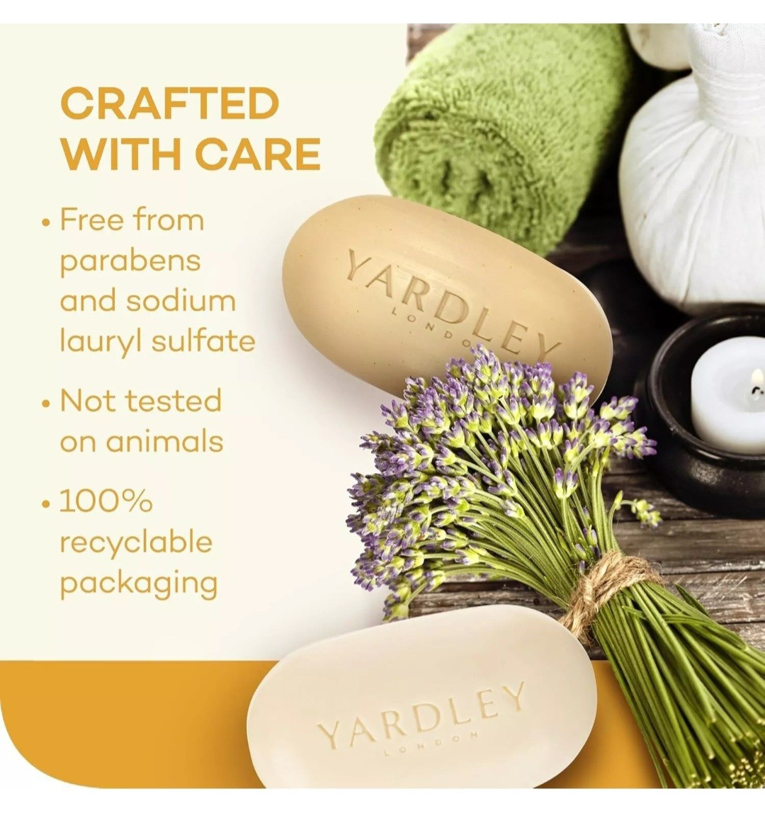 § YARDLEY LONDON (2-BARS) 4.0 Oz. 🟤🫧 ●OATMEAL & ALMOND● 🫧 ≈NOURISHING≈ Bars.