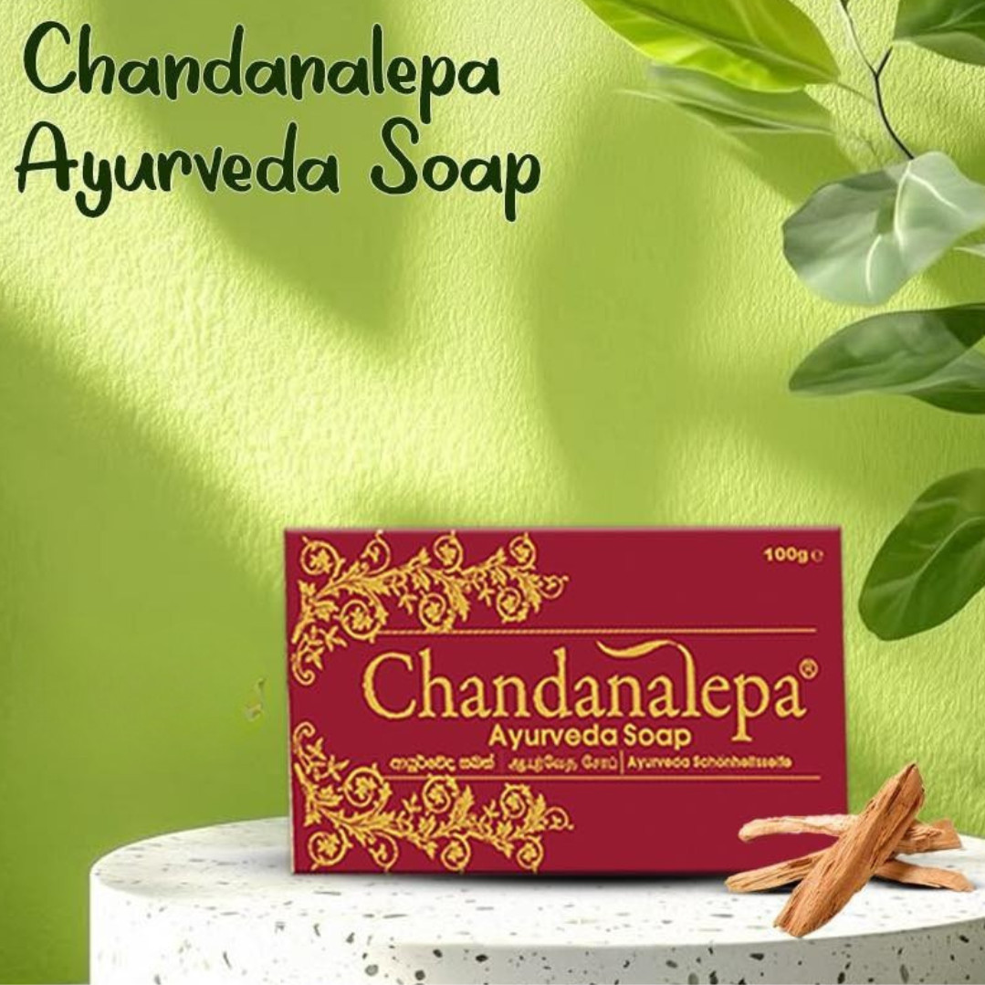 Chandanalepa Ayurvedic Herbal Soap 100g 5pcs – Natural Skin Cleansing