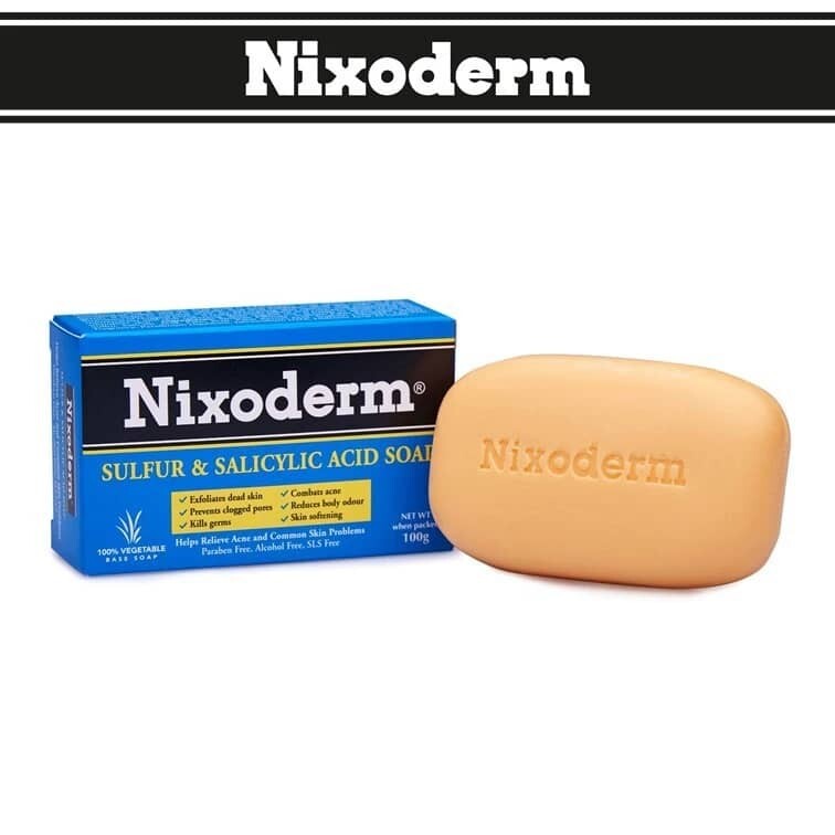 NEW NIXODERM BAR SOAP ,SULFUR AND SALICYLIC ACID SOAP 100G