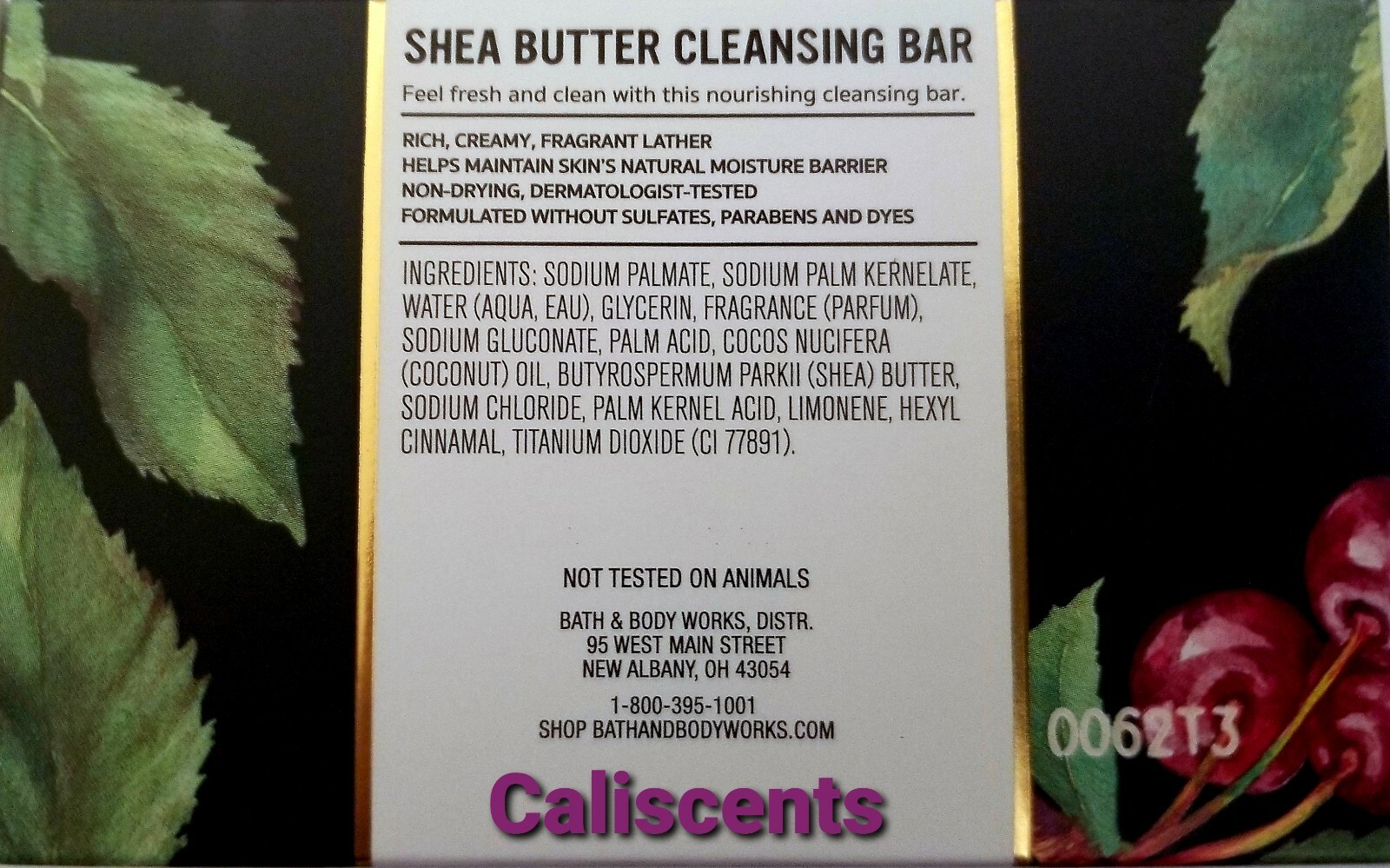 Bath & Body Works BLACK CHERRY MERLOT Shea Butter Cleansing Bar Soap 4.2 oz X3