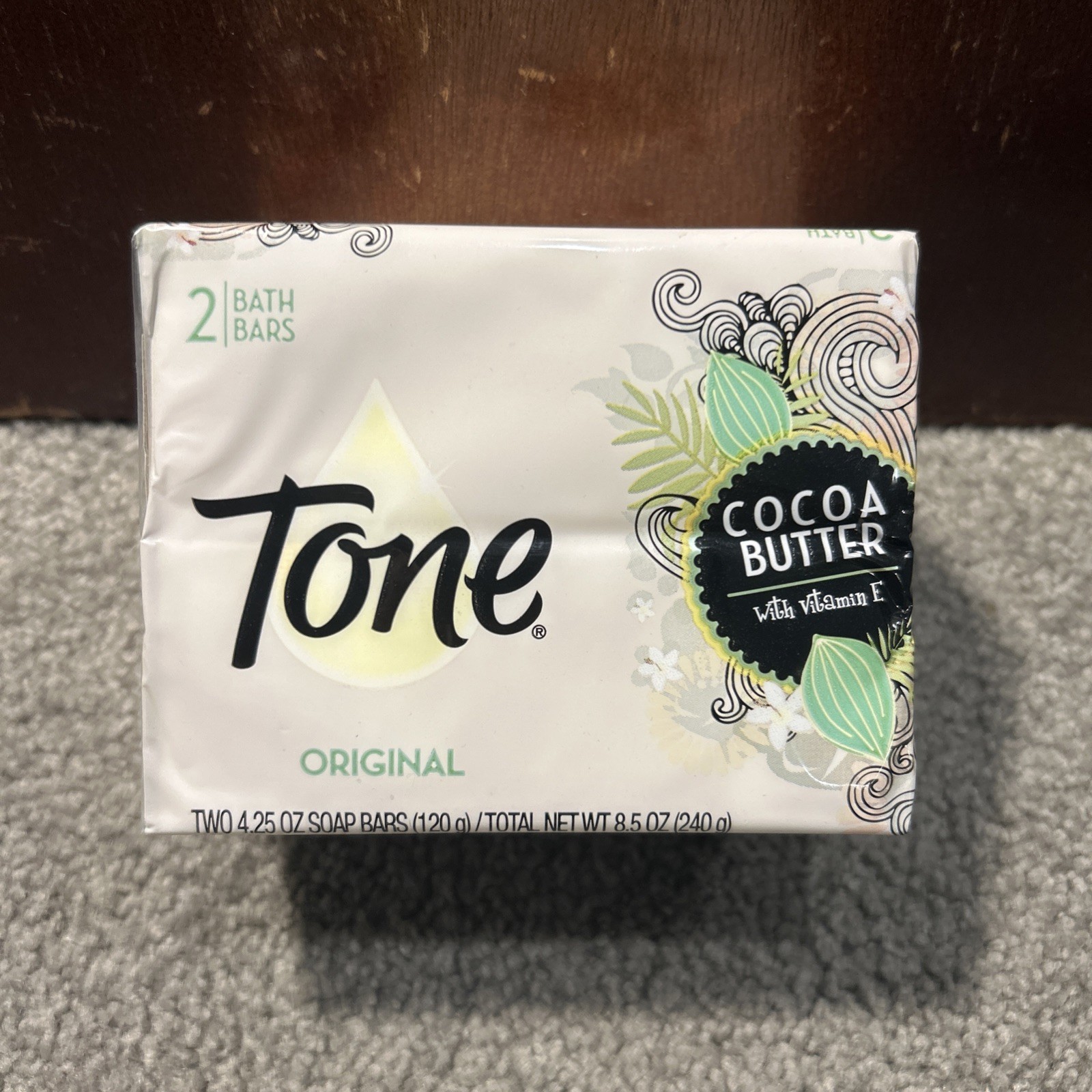 Tone Original Cocoa Butter With Vitamin E Bar Soap, 2 Bars – 4.25 Oz