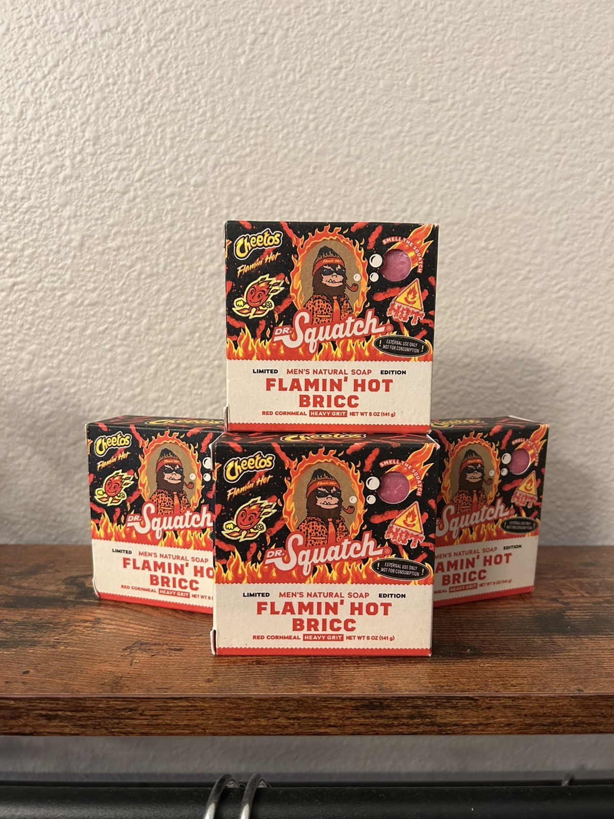 4pk Dr Squatch Flamin’ Hot Cheetos Bricc Limited Edition 4 Pack Discontinued