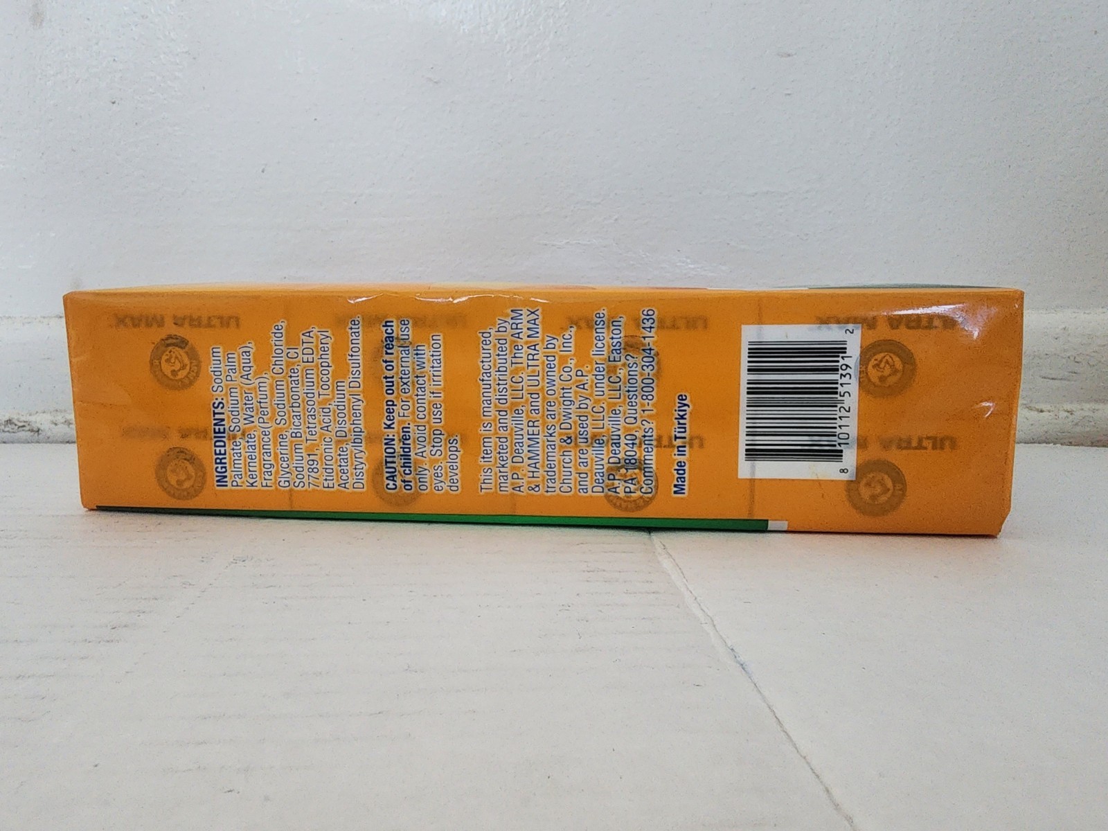 Arm & Hammer Ultra Max Bar Soap Baking Soda Fresh Scent 8 Bars Body & Hands
