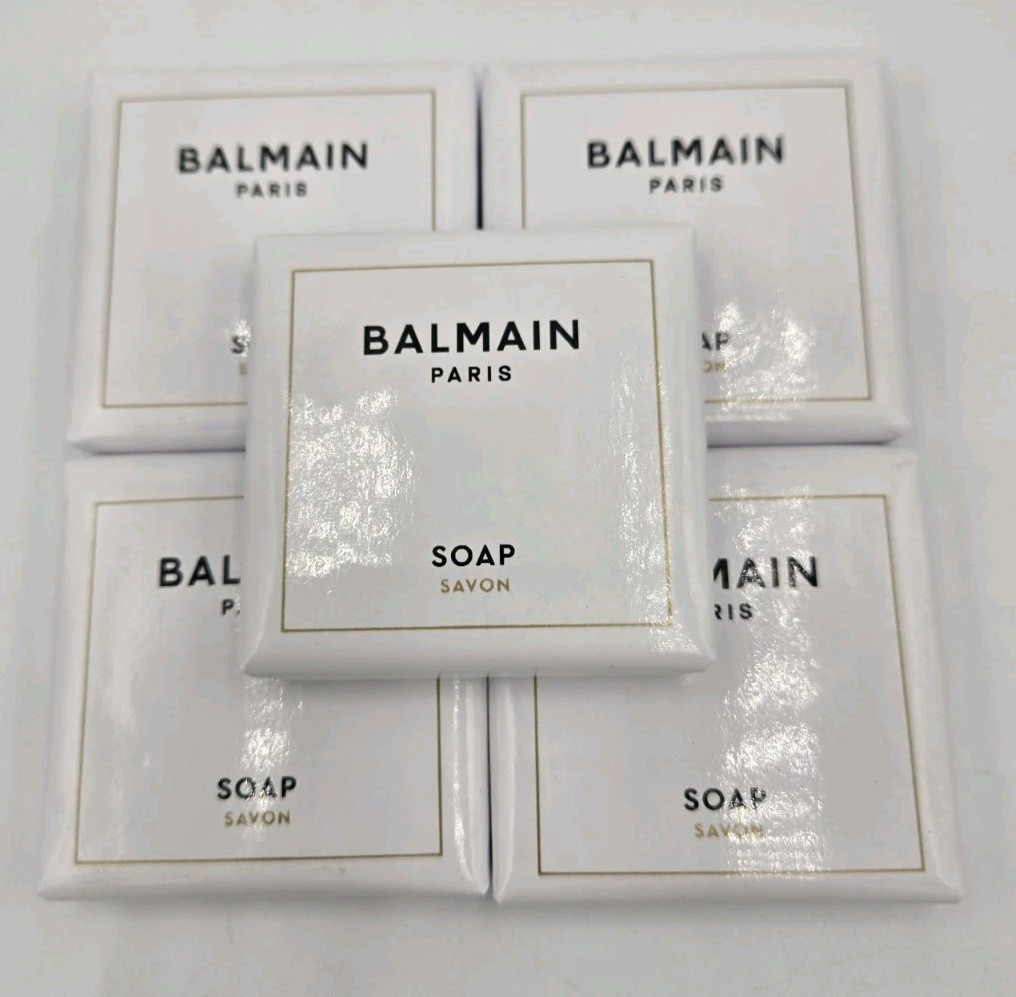 Lot of 5 BALMAIN Paris Bar Soap 1.22 oz 35g EXP 09/27 Savon Javon Travel Size
