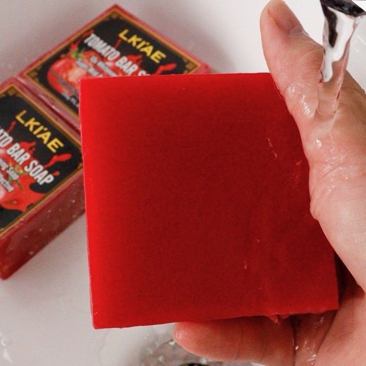 Rich Foam Herbal Tomato Soap 200g/7oz With Vegan & Vitamins A,B,C And E.