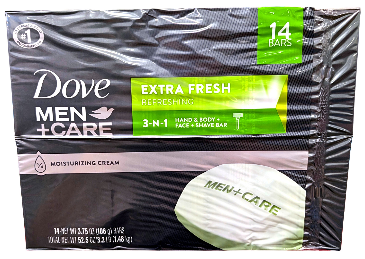 Dove Men+Care Body and Face Bar Soap Extra Fresh 14 x 3.75 Oz