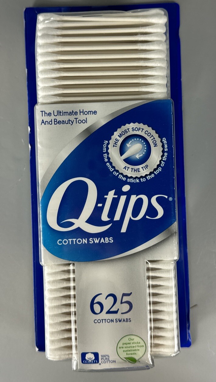 Q-Tips Cotton Swabs, 625 Ct 100% pure cotton
