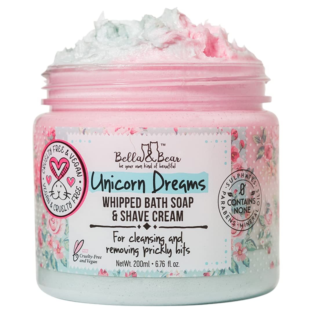 Bella & Bear Unicorn Dreams Whipped Bath Soap, SLS , Paraben , Cruelty-, Vega…