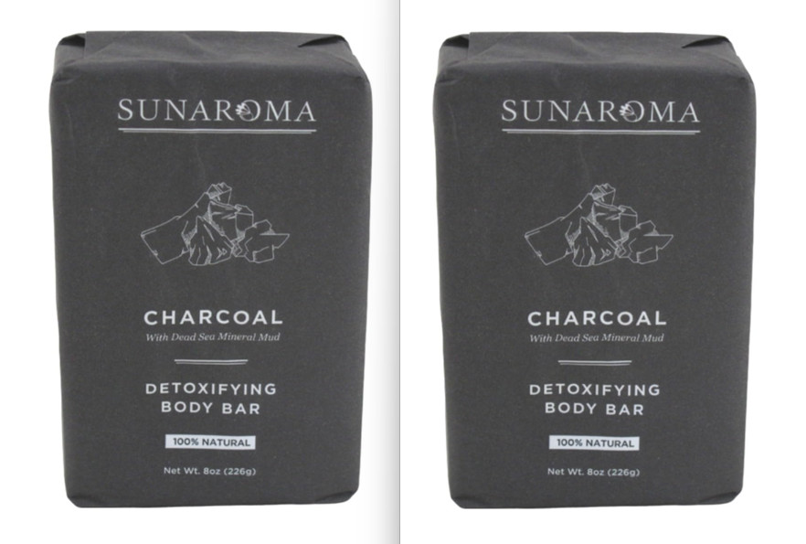 Sunaroma Soap Bar Charcoal Dead Sea Mineral Mud 8oz (Pack of 2)
