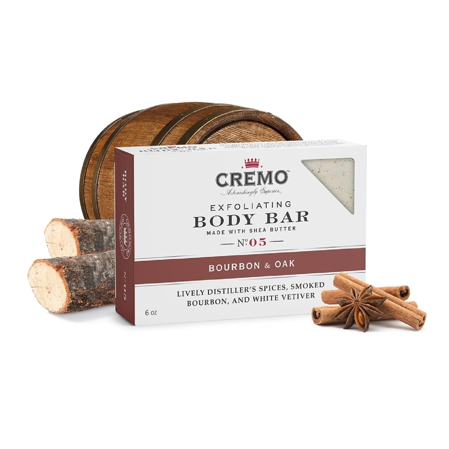 Sophisticated Bourbon Oak Exfoliating Body Bars Set – 3 Organic Bars for Men