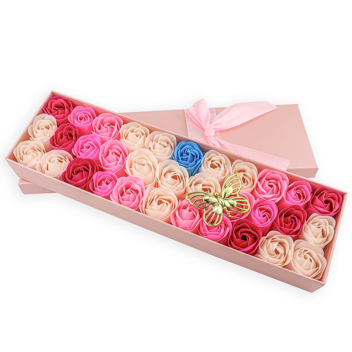 33 PCS Floral Scented Bath Soap Rose Flower Petals, Plant Essential Oil Rose …