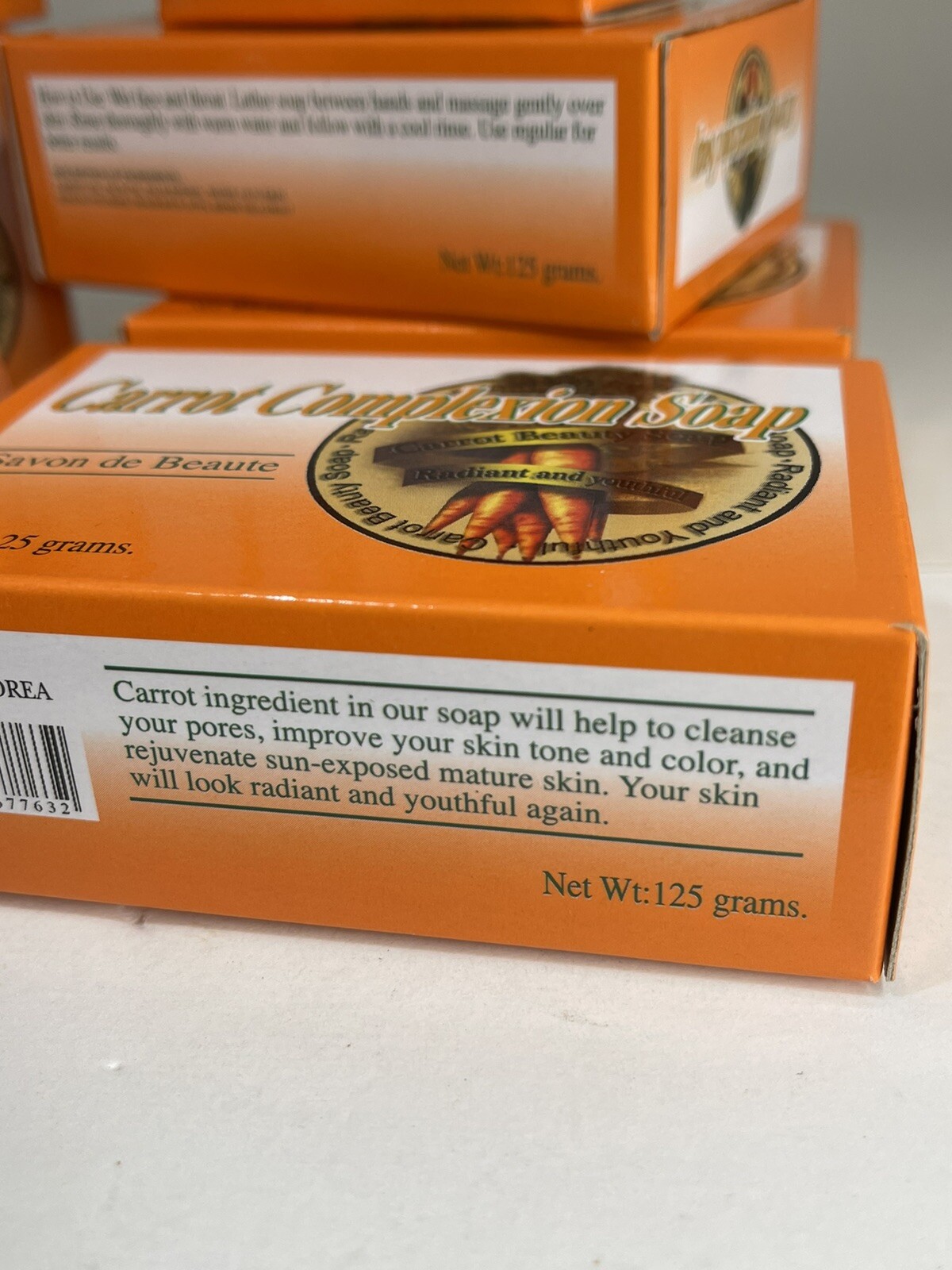 Carrot Complexion Bar Soap With Carrot Oil 125 Grams. Older Formula 7 Years Old