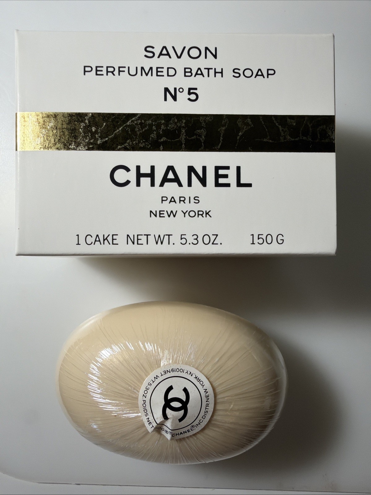 Vintage Chanel No 5 Savon Perfumed Bath Soap 5.3 oz 150g Cake Box NEW! Open Box