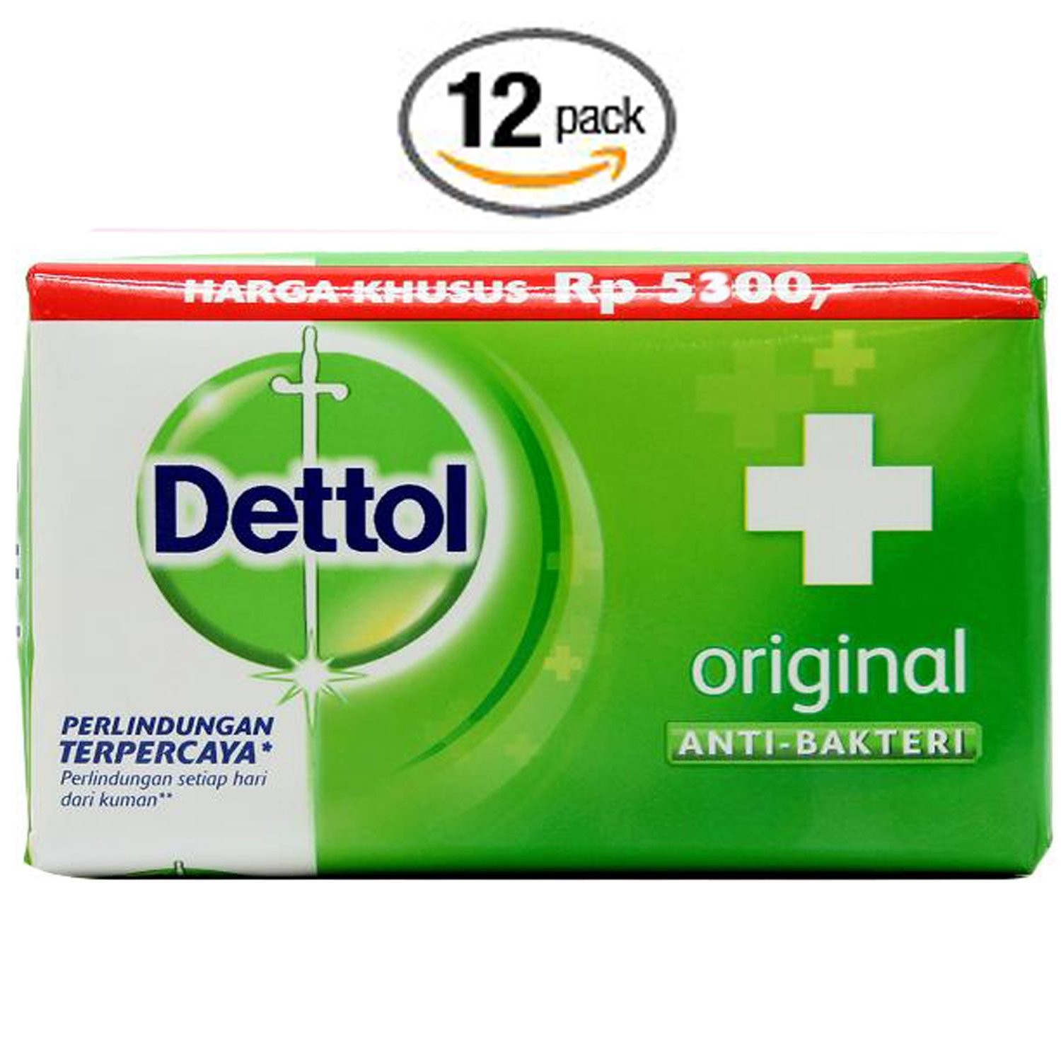 Dettol Anti-Bacterial Hand and Body Bar 3.88 Ounce (Pack of 12), Original