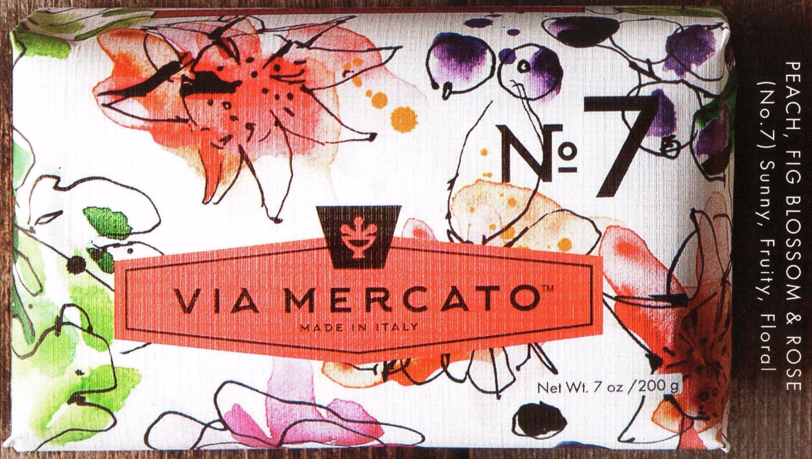 Via Mercato Soap Bars 200 gram No.1 – No.9 Italy Choose Your Scents, Free Ship
