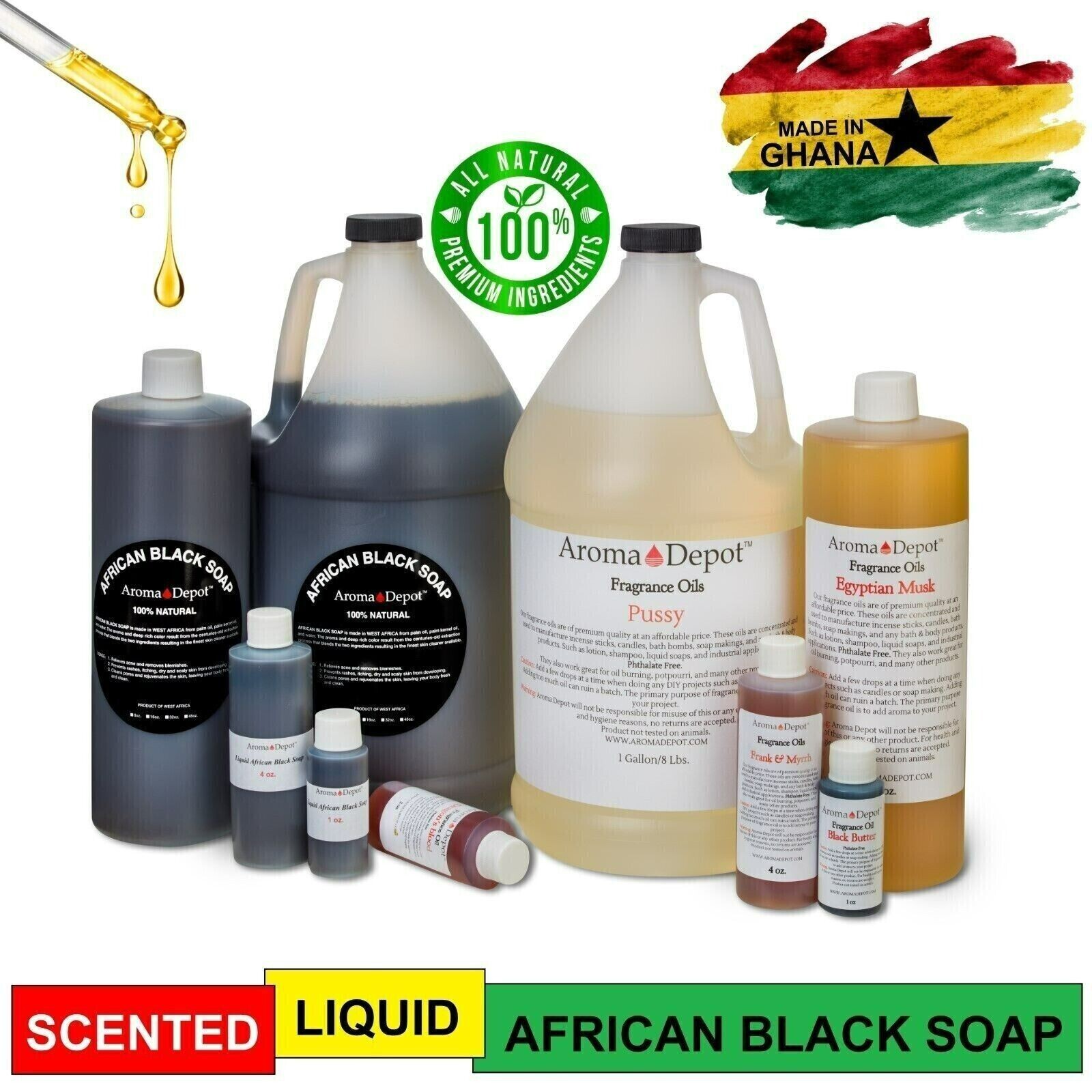 Liquid Black Soap Half Gallon African Soap Natural Wash Face Body Hair Shampoo