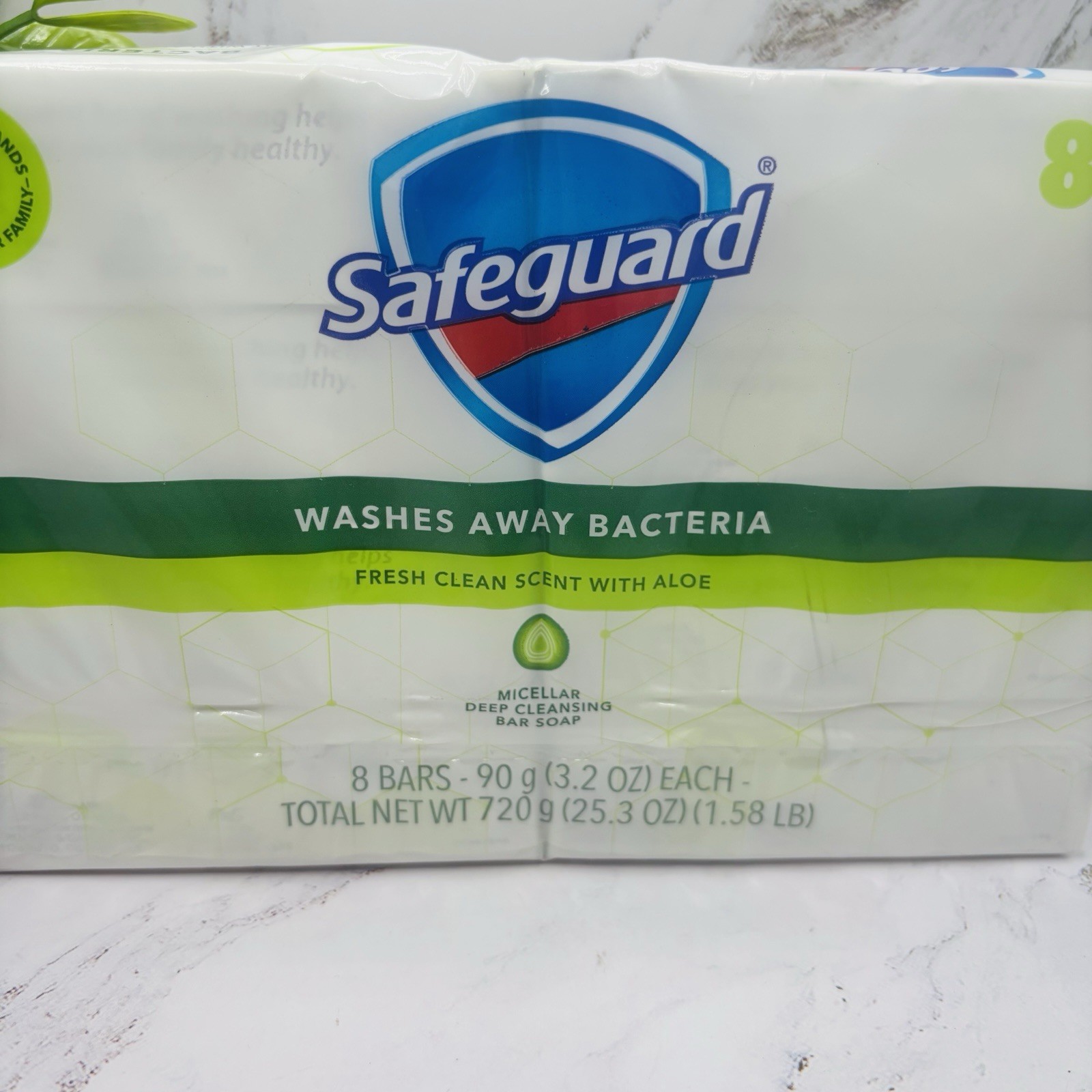 Safeguard Bar Soap Fresh Clean Scent with Aloe 8pk 4oz Bars Bath Body Sealed