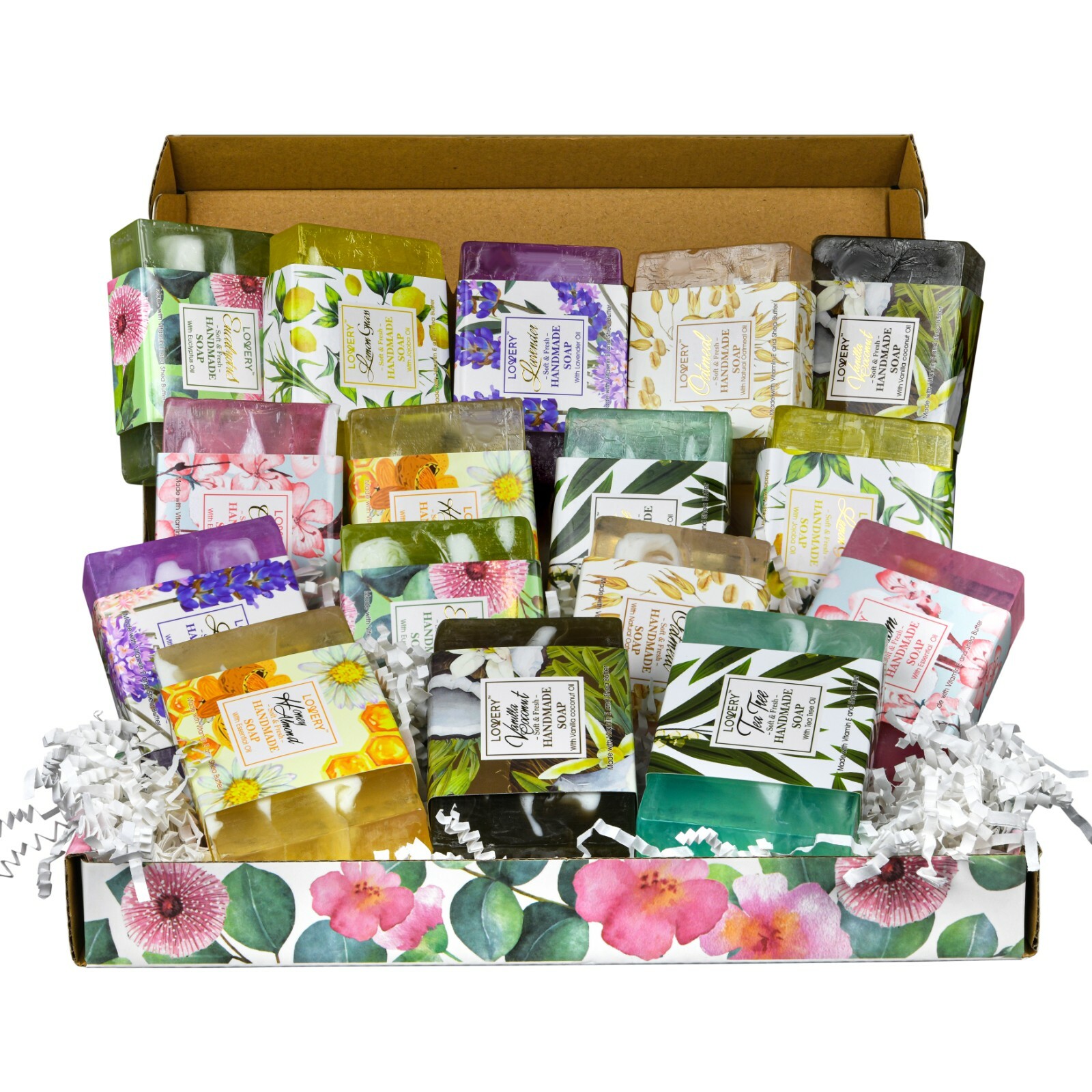 Handmade Soap Set – 8 Piece Variety Pack Luxury Bath Soap Gift Box – 100g Each