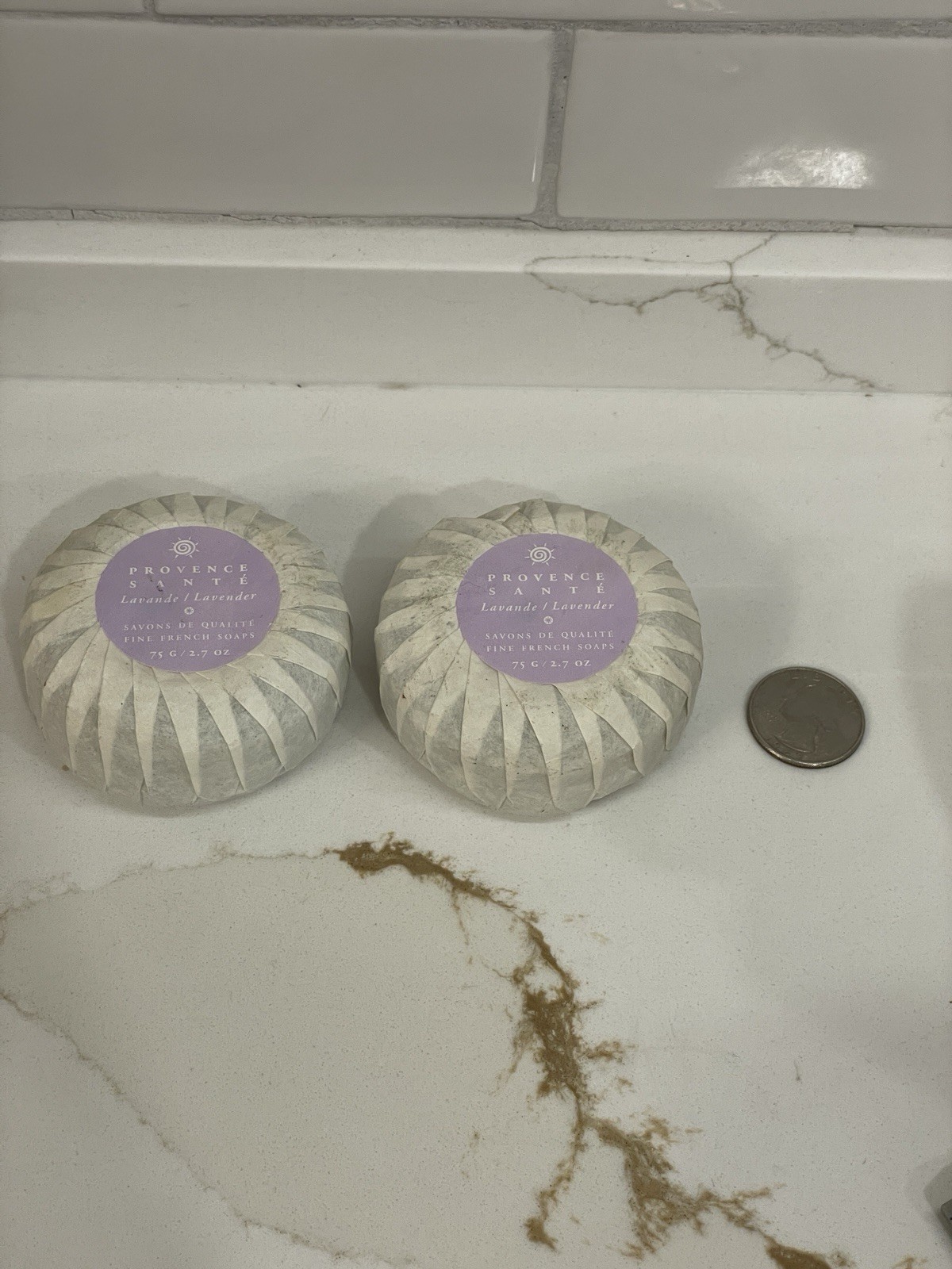 Lot of 2 Provence Sante Lavender Soap Cakes Scented 2.7 oz/75 g French New READ