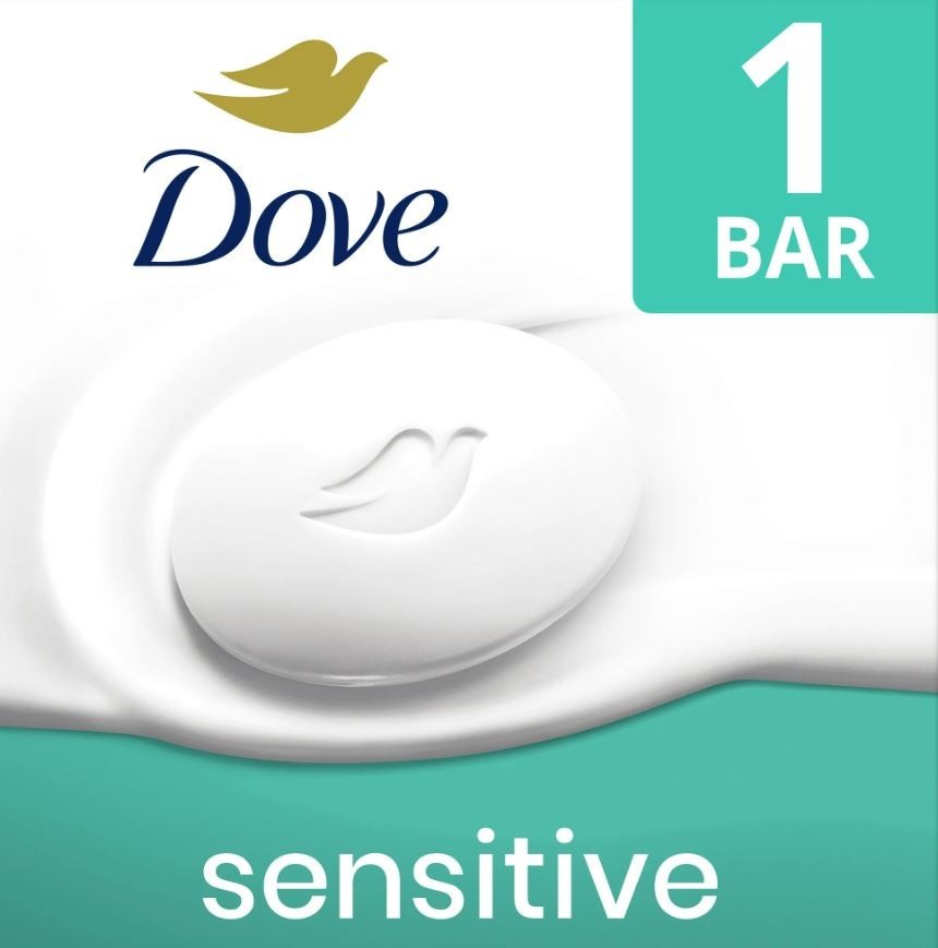 Dove Beauty Bar Soap for Women Sensitive Skin Fragrance Free and 2.6 oz