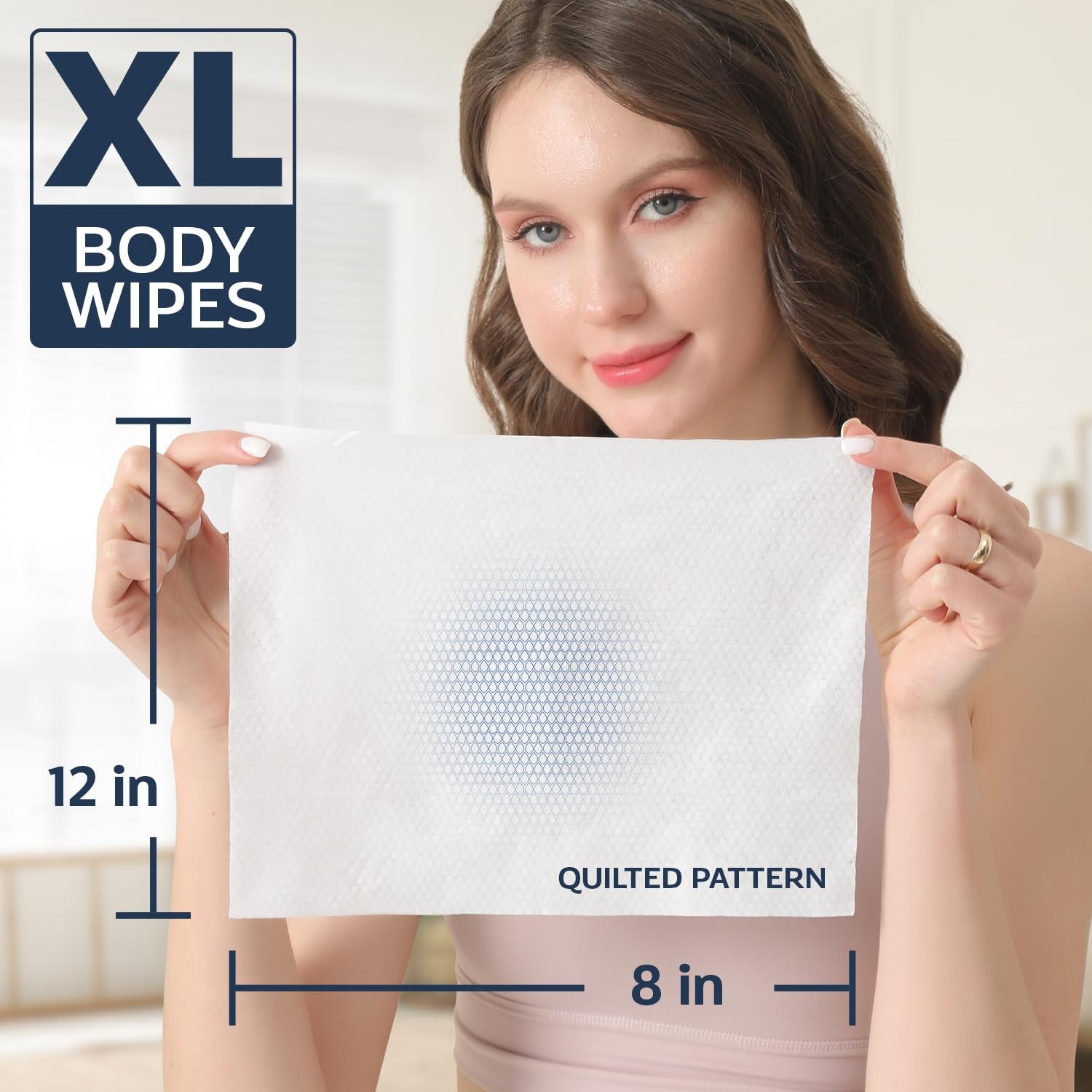 60 XL Shower Wipes – Body Wipes for Adults Bathing No Rinse – 6 Packs of 10 –…