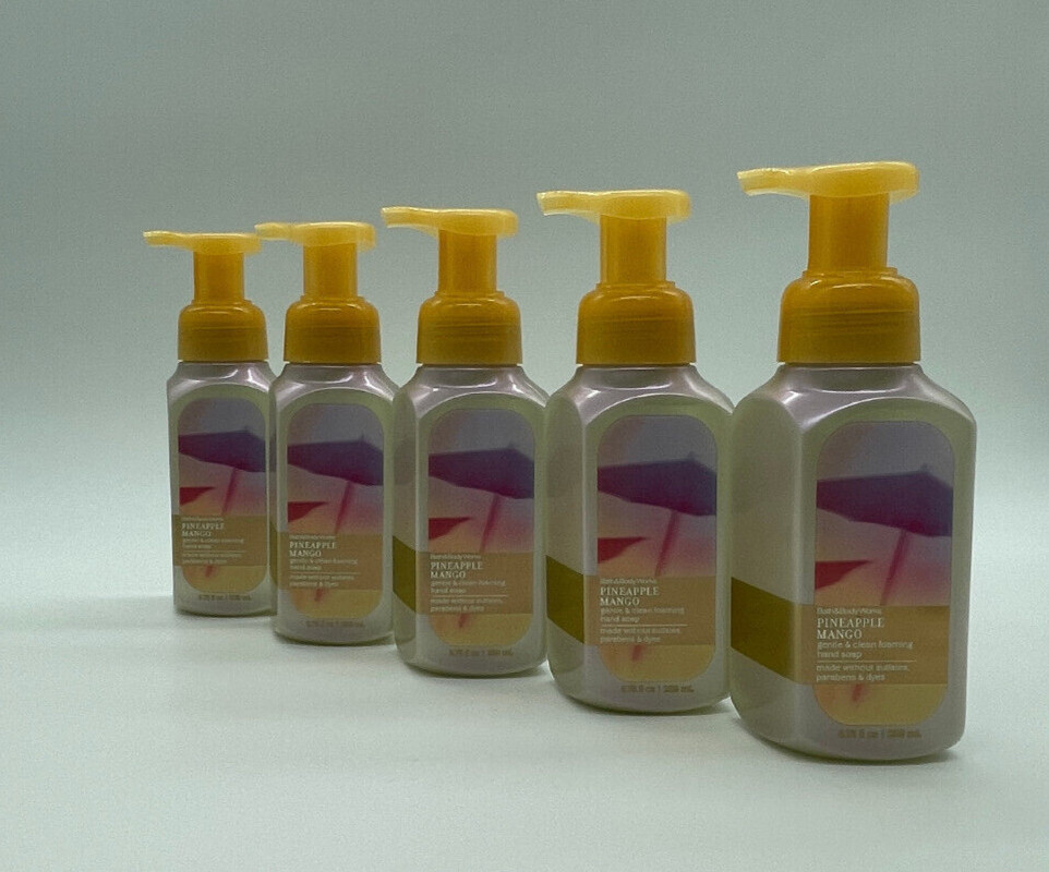 Bath & Body Works Foaming Hand Soap PINEAPPLE MANGO Set – 5