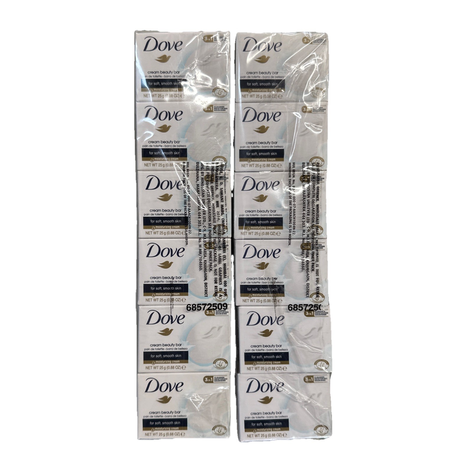 24 Pack Dove Cream Beauty Bar Travel Size 0.88 oz each Hotel Vacation Rental New